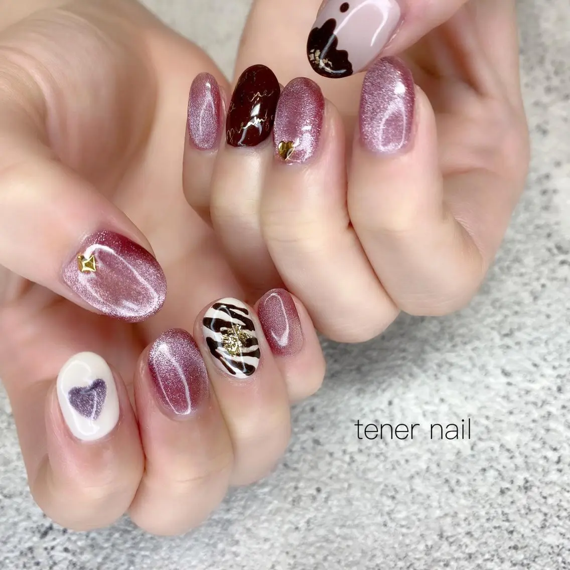 ネイル バレンタイン テネルネイル tener nailのネイルデザイン