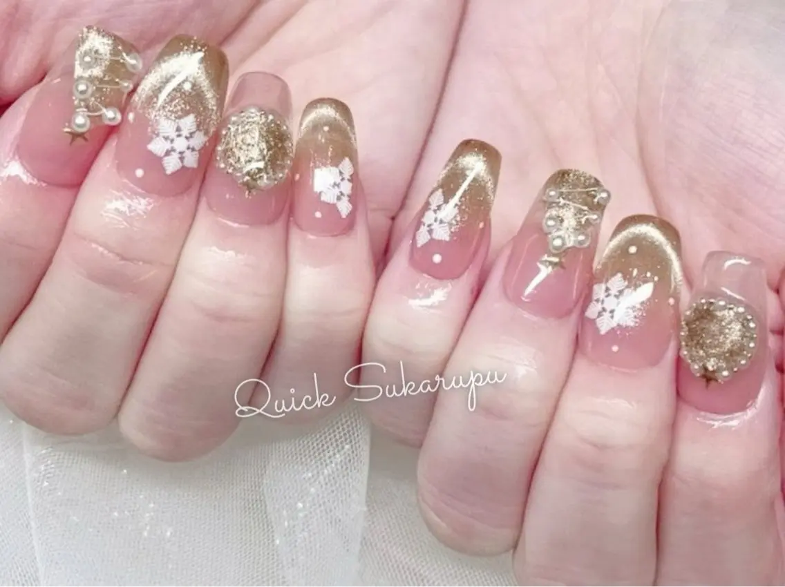 ミディアム ハンドネイル Quick Sukarupuのネイルデザイン