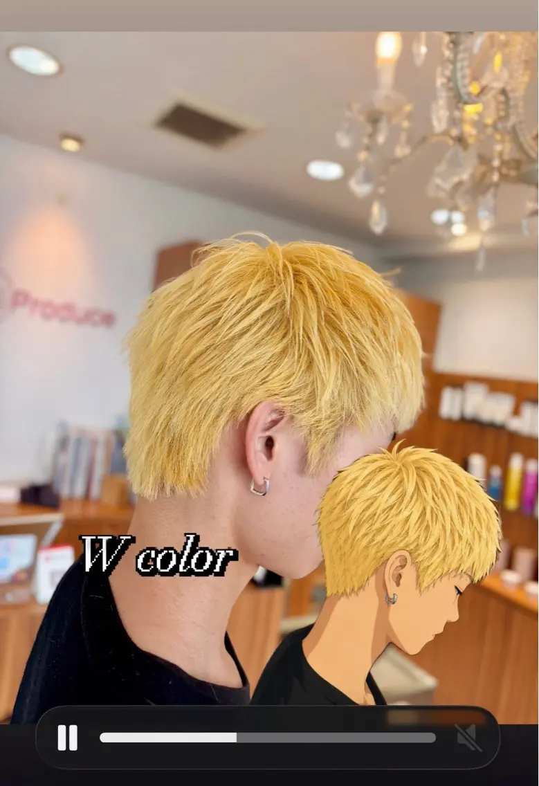 🔮7月限定メニュー🔮メンズカット✂︎➕ダブルカラー(1ブリーチ可)#カラー#ブリーチ#ダブルカラーの写真