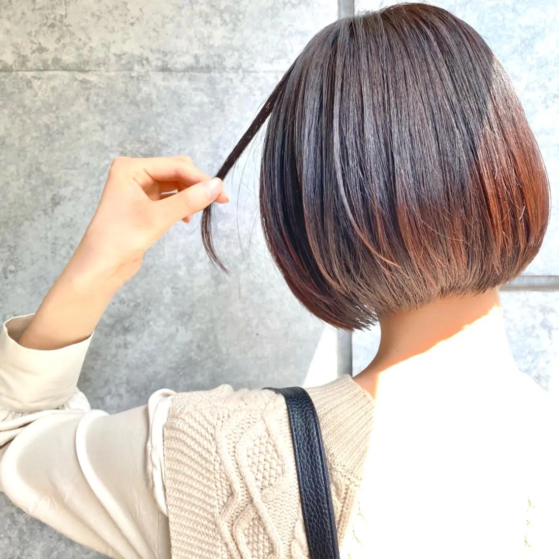 ショート カラー 癖毛救済✂️ボブ /髪質改善ストレートのヘアスタイル