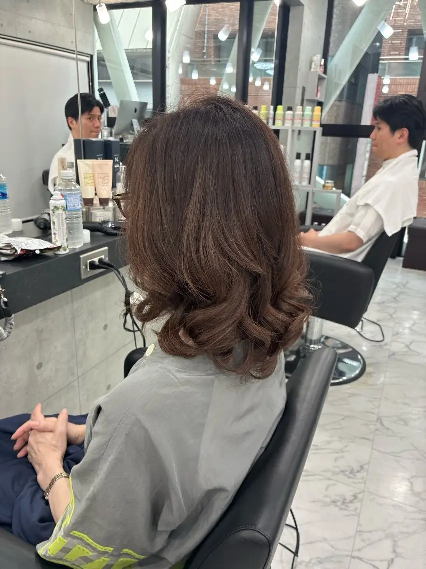 セミロング カラー カット ヘアカラー トリートメント Endearing 🌟銀座のヘアスタイル