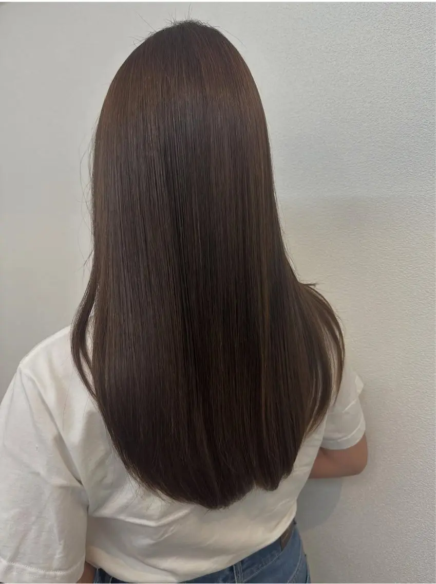ロング 縮毛矯正 縮毛矯正専門店 Aoneエーワンのヘアスタイル