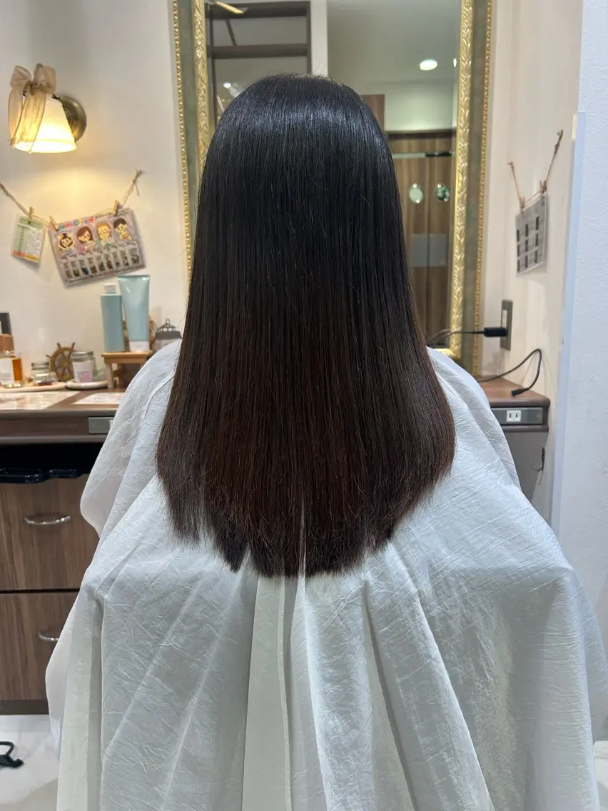 ロング ロング カット フェザーパーマ 🌎Rino🔚のヘアスタイル