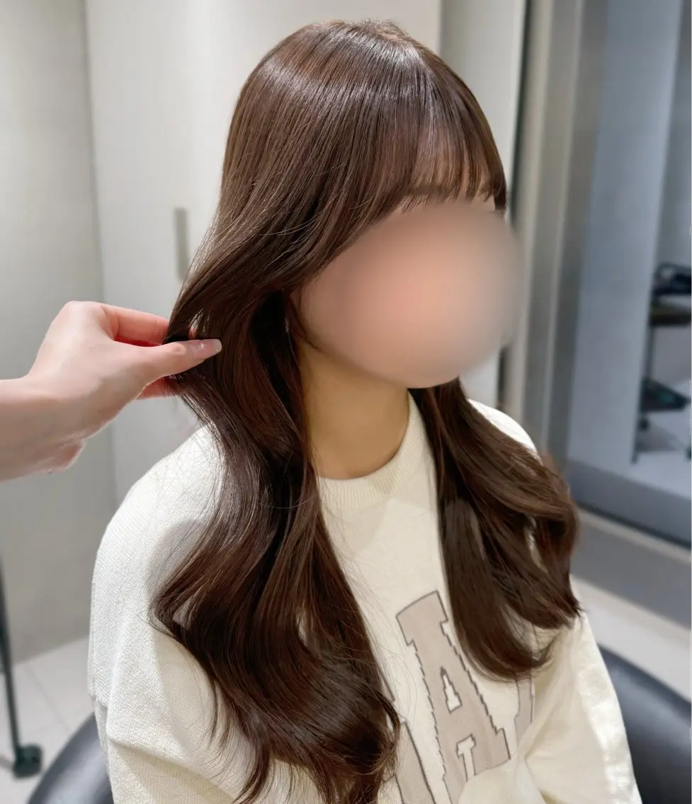 カラー ベージュカラー ヘアカラー トリートメント ユナ hearts.店長のヘアスタイル