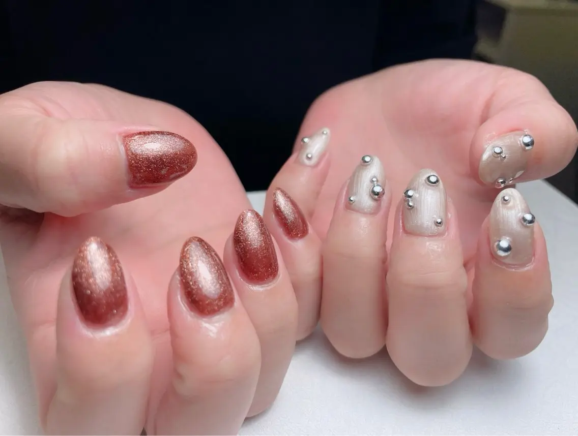 ネイル アートネイル 長さ出し フレンチネイル ジェルネイル ガーリー 中野駅から2分 MEO NAILのネイルデザイン