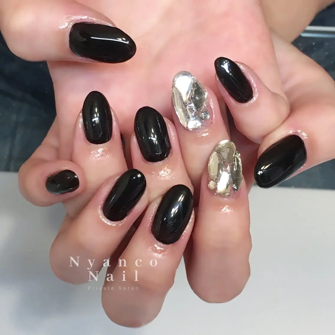 ネイル ジェルネイル キラキラネイル ワンカラーネイル ワンホンネイル Nyanco Nailのネイルデザイン