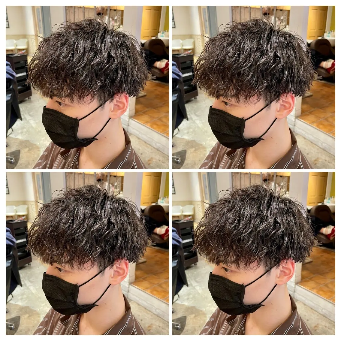 ショート パーマ メンズ カット パーマ トリートメント メンズ特化 /パーマ🫧ゆたかのヘアスタイル