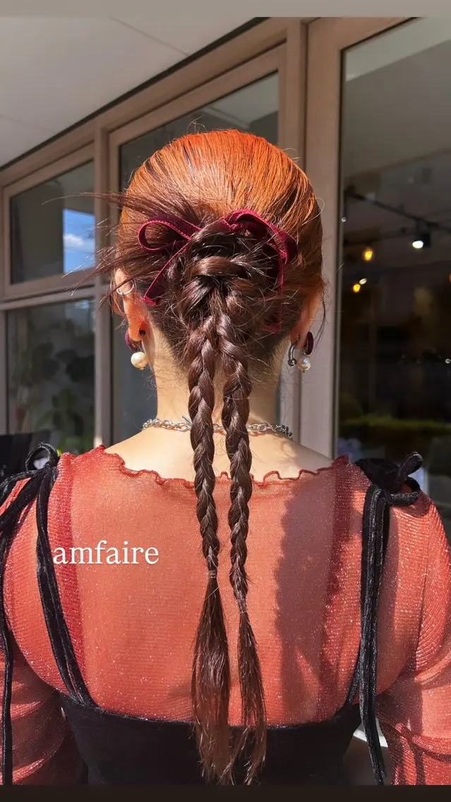 ヘアアレンジ カット ヘアカラー shimizu .のヘアスタイル