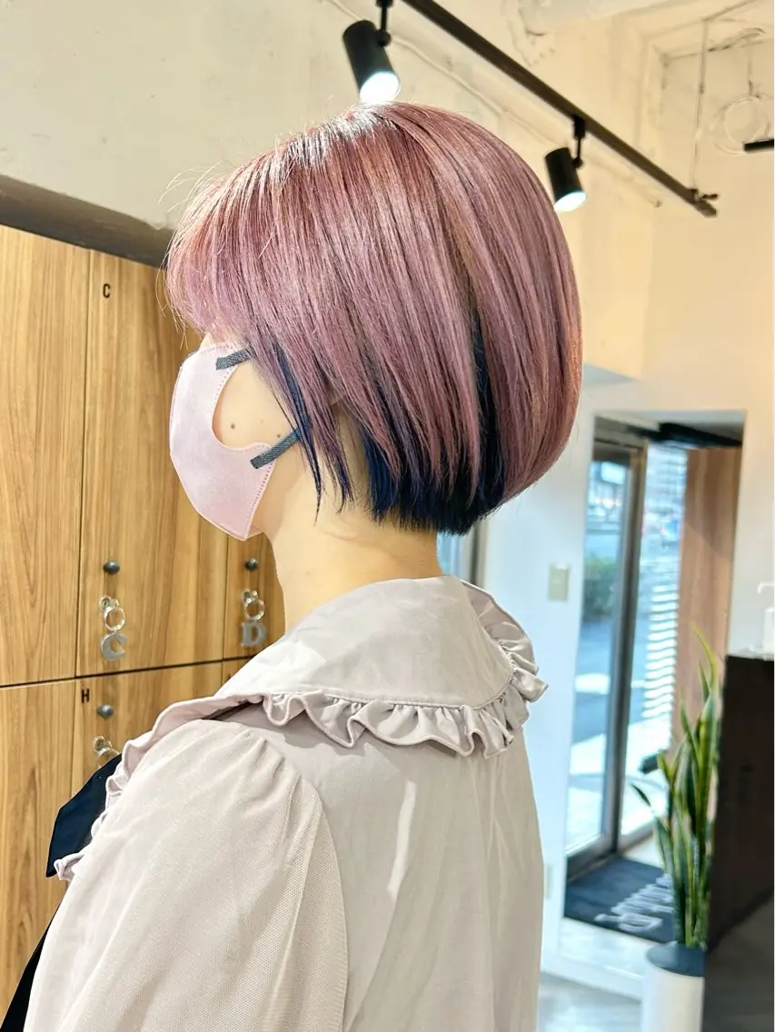 ショート カラー カット ヘアカラー トリートメント 艶髪/ショート/ ボブ/なつきのヘアスタイル