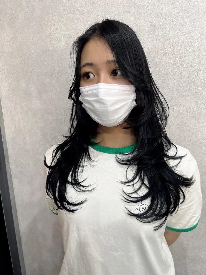 ロング カット ヘアカラー トリートメント maya🇰🇷韓国 レイヤー/顔まわりのヘアスタイル