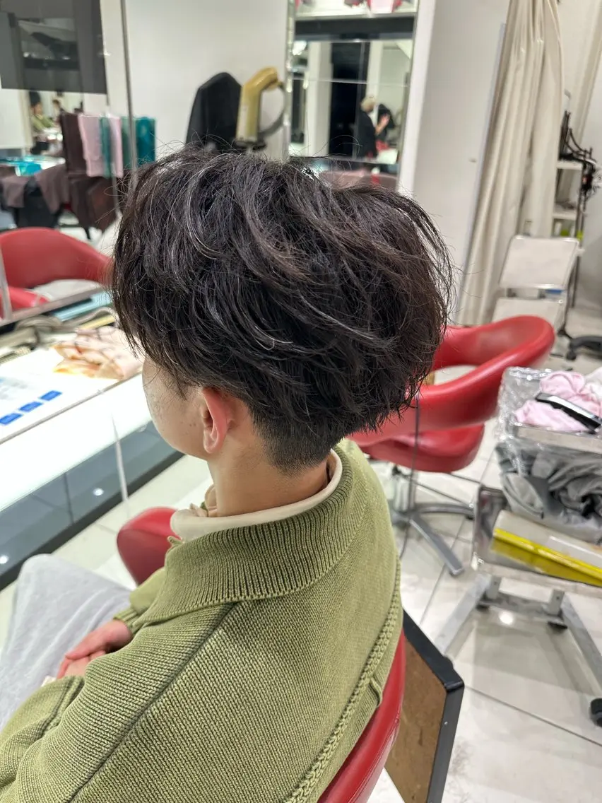 ショート パーマ メンズ レディースモデル 南草津/築山寿輝也のヘアスタイル