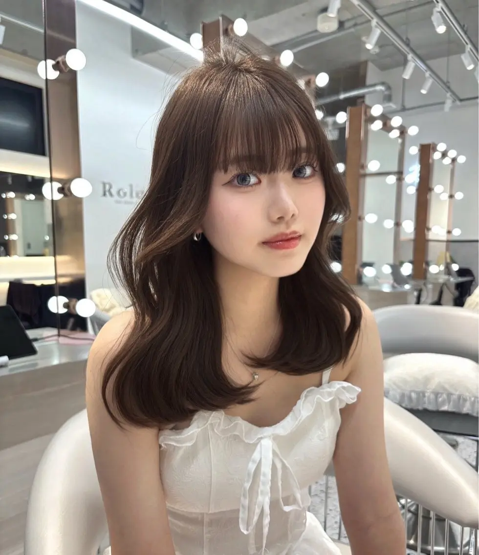 ロング チョコレートブラウン 髪質改善 レイヤーカット トリートメント 🎀透明感カラー shizuka🎀のヘアスタイル