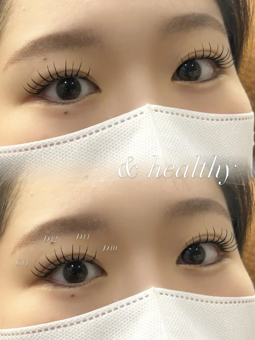 エクステ×パーマ&healthy100本🐈⬛アンドヘルシー🪽他店オフLEDグルー変更無料✨の写真