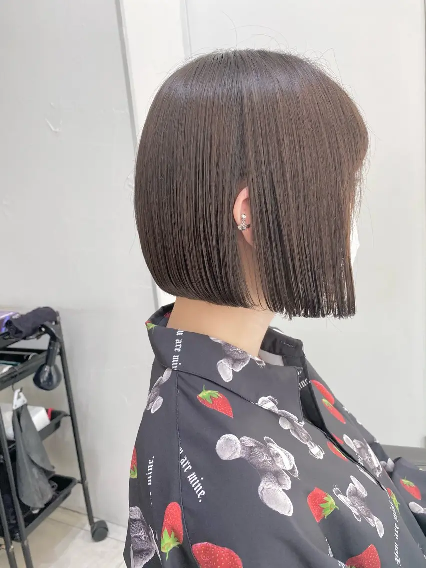 ショート カラー ボブ カット ヘアカラー 縮毛矯正 ボブ/レイヤー /植原健太のヘアスタイル