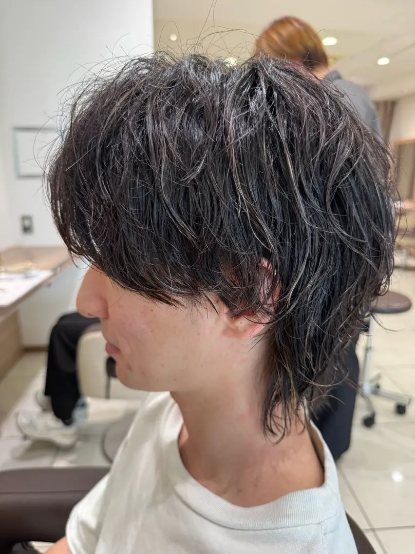 ショート パーマ メンズ メンズハイライト ハイライト カット ヘアカラー パーマ メンズパーマ特化/ メッシュ/薫/店長のヘアスタイル