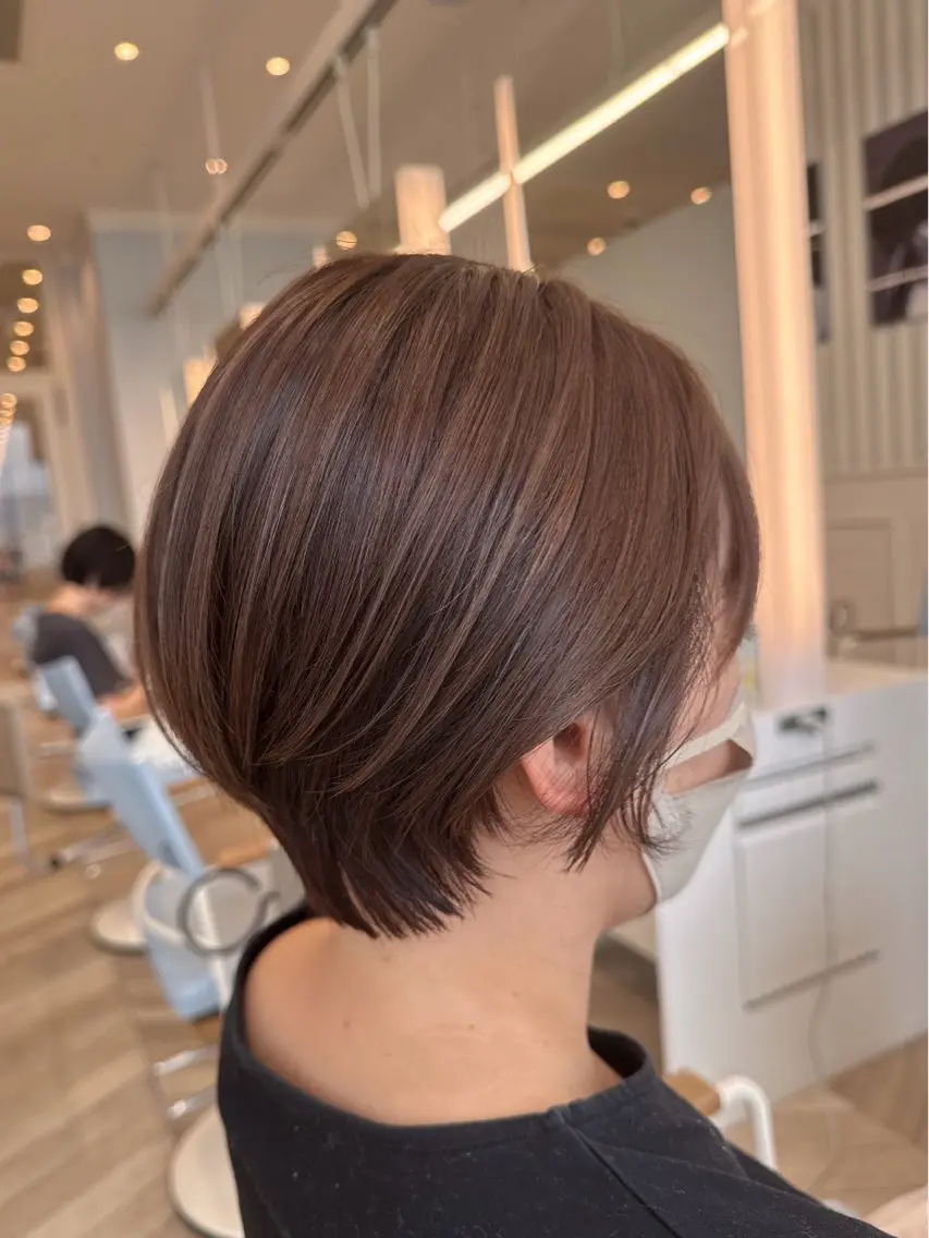 ショート カット ヘアカラー トリートメント 透明感カラー/ブリー チ✨駒場　笙のヘアスタイル