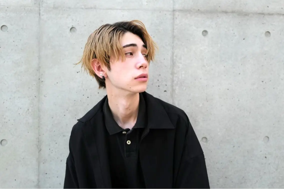 ミディアム カラー メンズ メンズブリーチ ブリーチ men'ssalon Loui(ルイ)烏丸のヘアスタイル