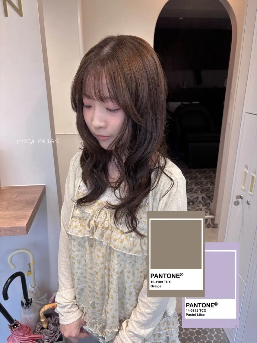 ロング カラー 透明感カラー ヘアカラー なぎ🌿.∘[ボブ, ニュアンスカラー]のヘアスタイル