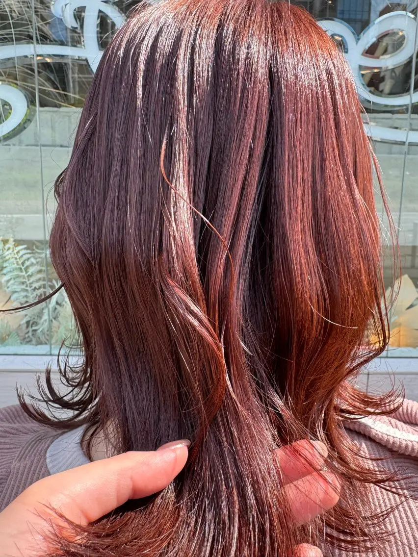 ミディアム カラー 堀江美容室 千晶のヘアスタイル