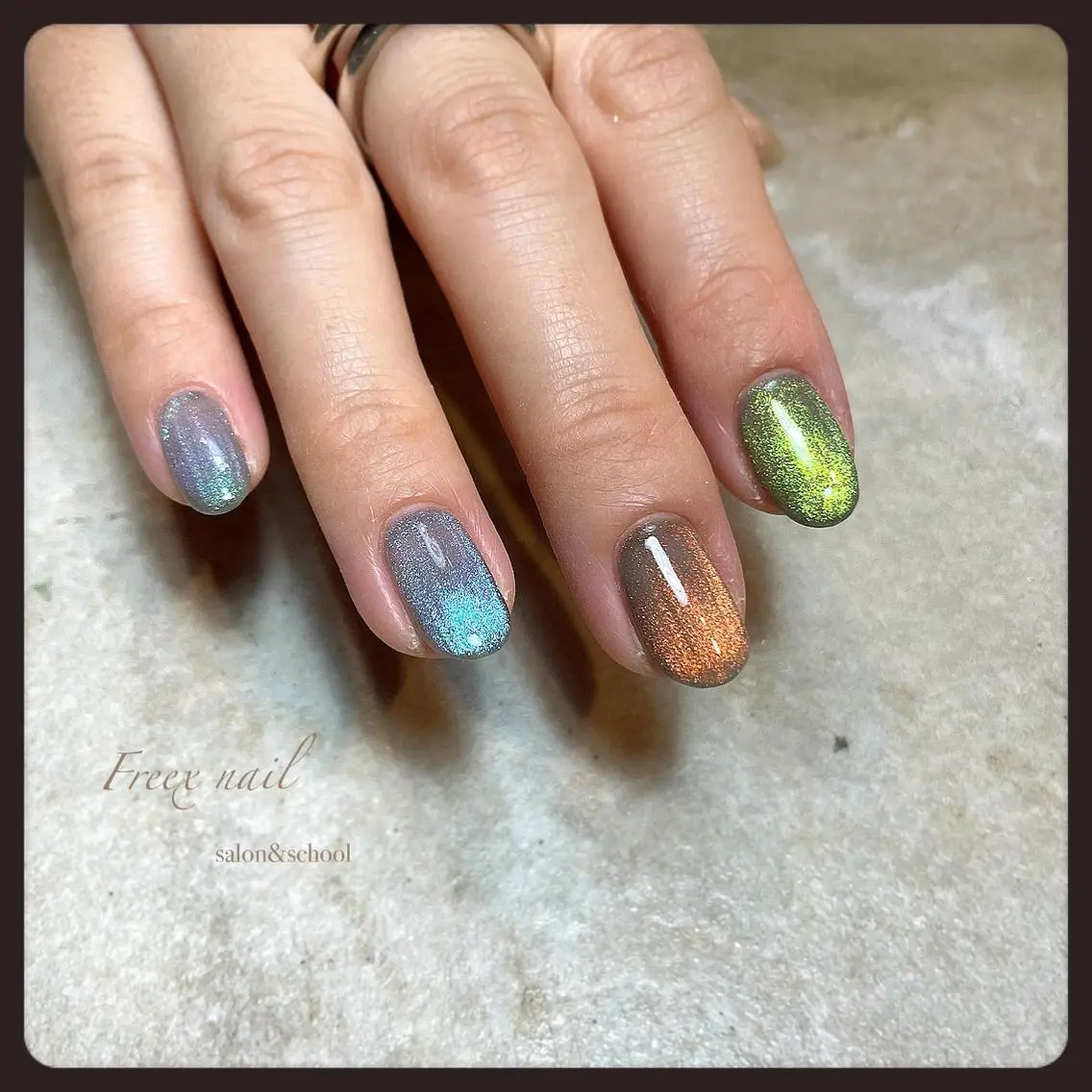 ネイル マグネットネイル ハンドネイル ハンドケア freex nail /ニュアンス/個性派のネイルデザイン