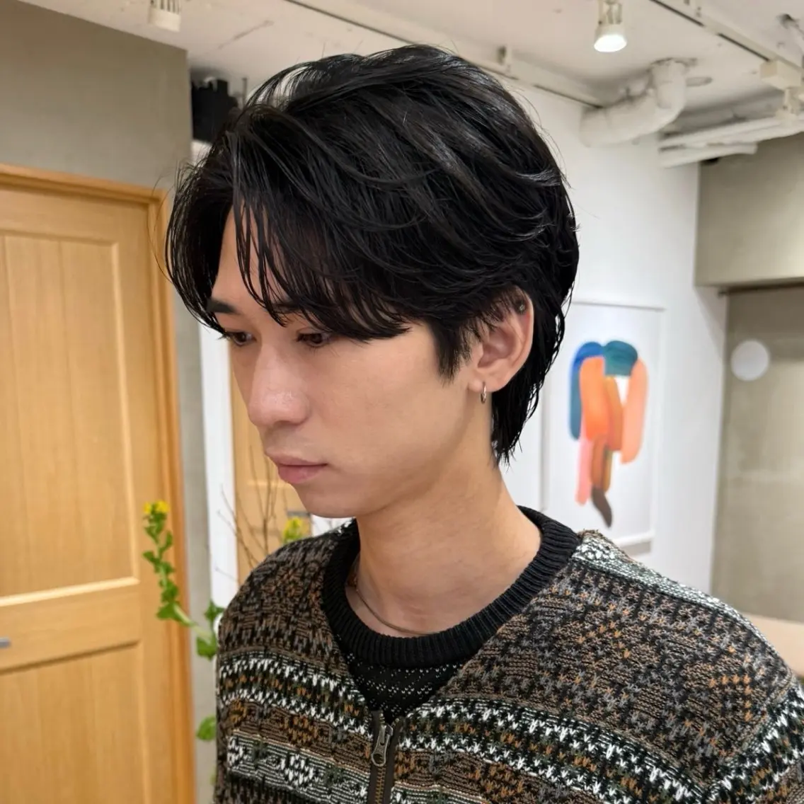 【カット＋オージュアトリートメント】メンズカラー／メンズカット／メンズパーマ/センターパートの写真