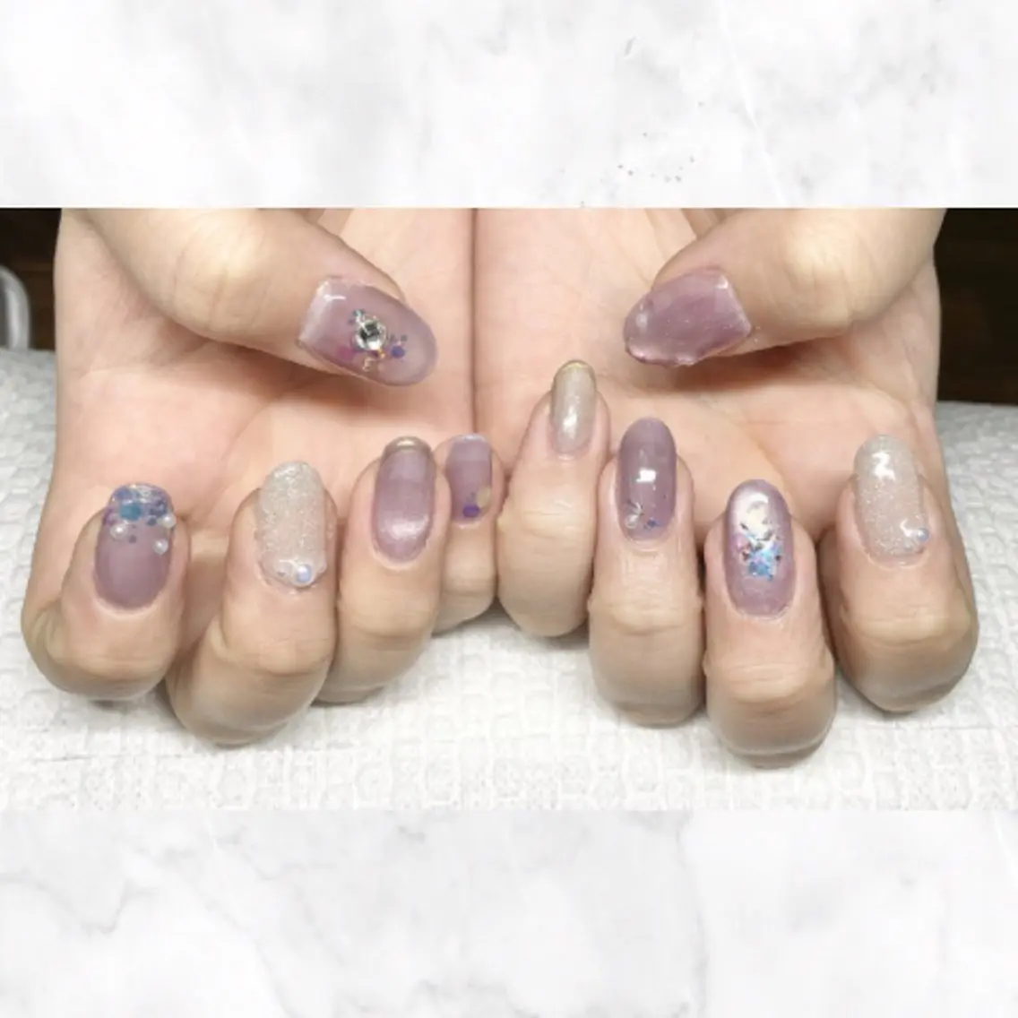 ネイル 長さ出し ネイルチップ ハンドネイル saki/日野市豊田 /うるちゅるネイルのネイルデザイン
