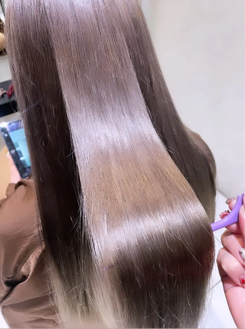 ロング カラー ヘアカラー トリートメント 💞暖色カラー 💞risaのヘアスタイル