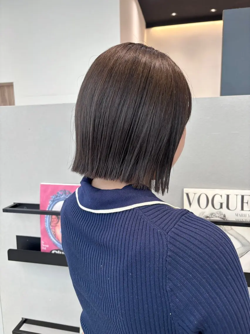 ショート カラー 透明感カラー グレージュ ボブ カット ヘアカラー 透明感カラー/ レイヤーkotonoのヘアスタイル