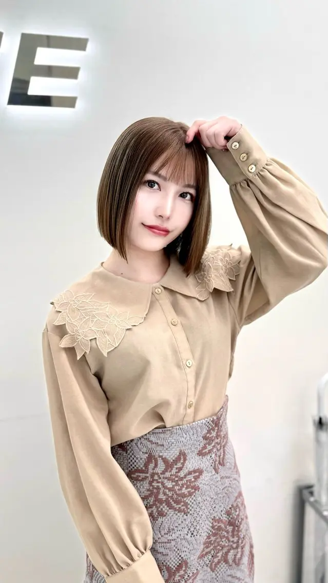 ショート カラー ヘアアレンジ カット ヘアカラー トリートメント ヘッドスパ ヘアセット 縮毛矯正🤍 ボブ/ HIKARIのヘアスタイル