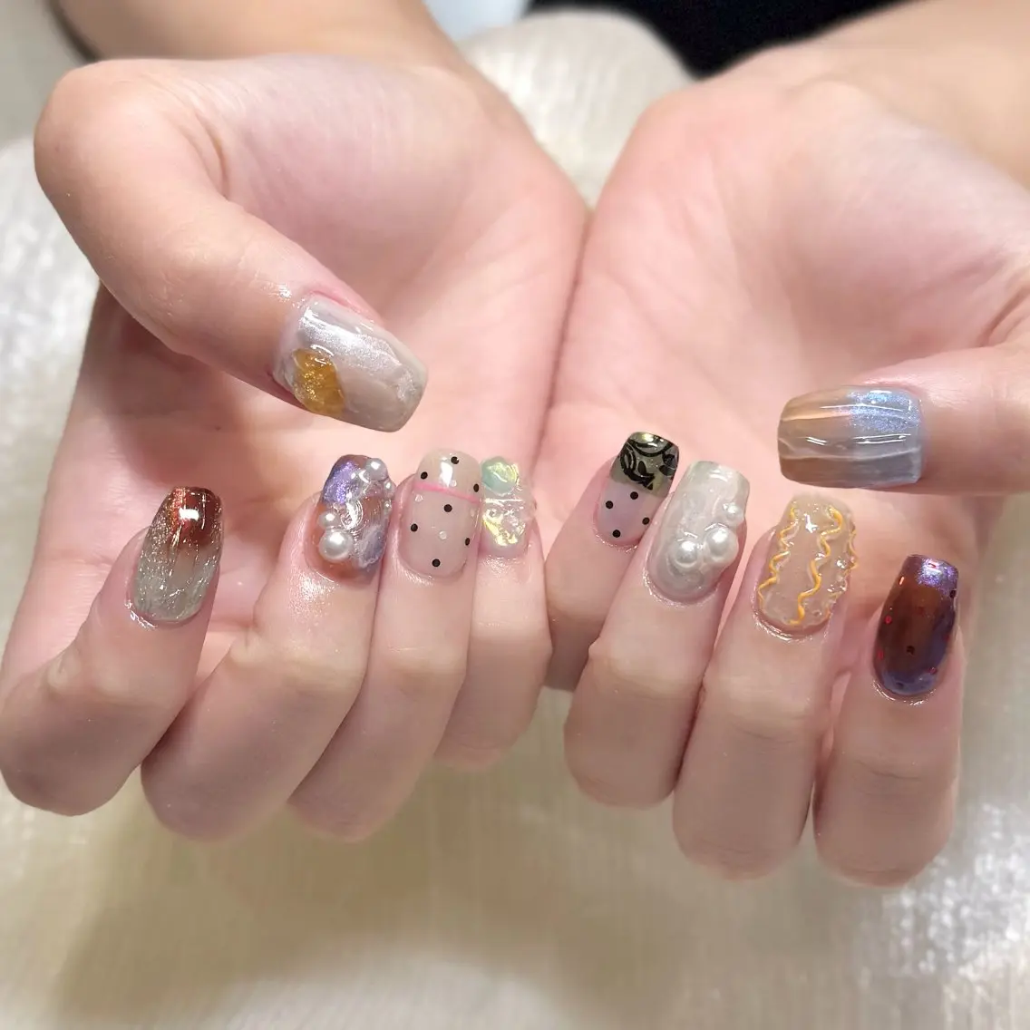 ネイル ハンドネイル 新井 ひなののネイルデザイン