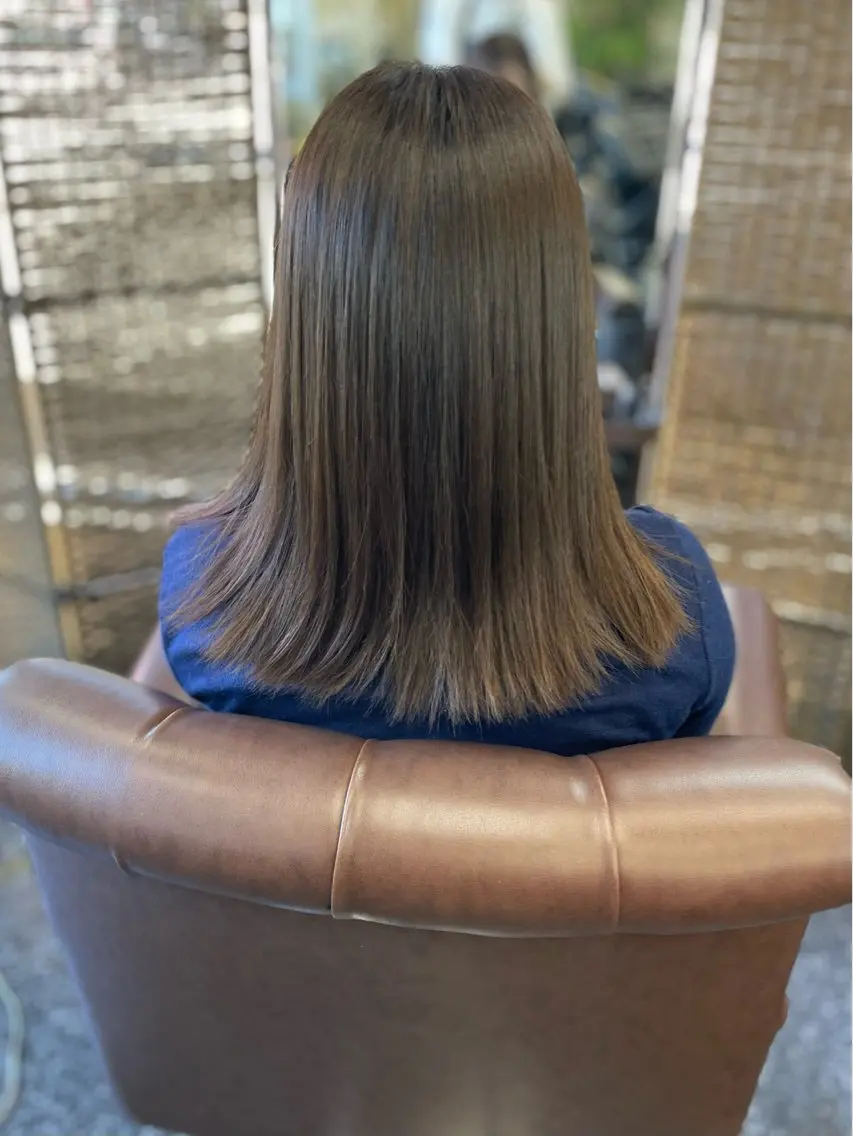 ロング カラー グレージュ ヘアカラー 沢田 瞳のヘアスタイル