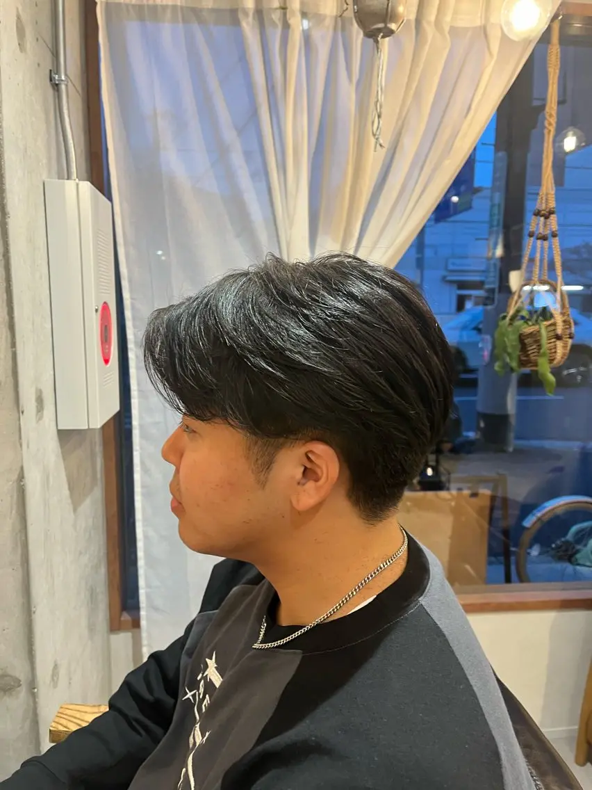ショート メンズ センターパート 🌀メンズパーマ🌀 🐏丸山祐宇🐏のヘアスタイル