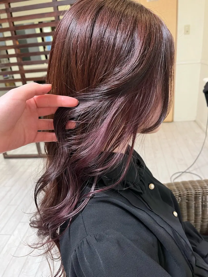 ロング カラー カット ヘアカラー トリートメント マルナ本店 ペコのヘアスタイル