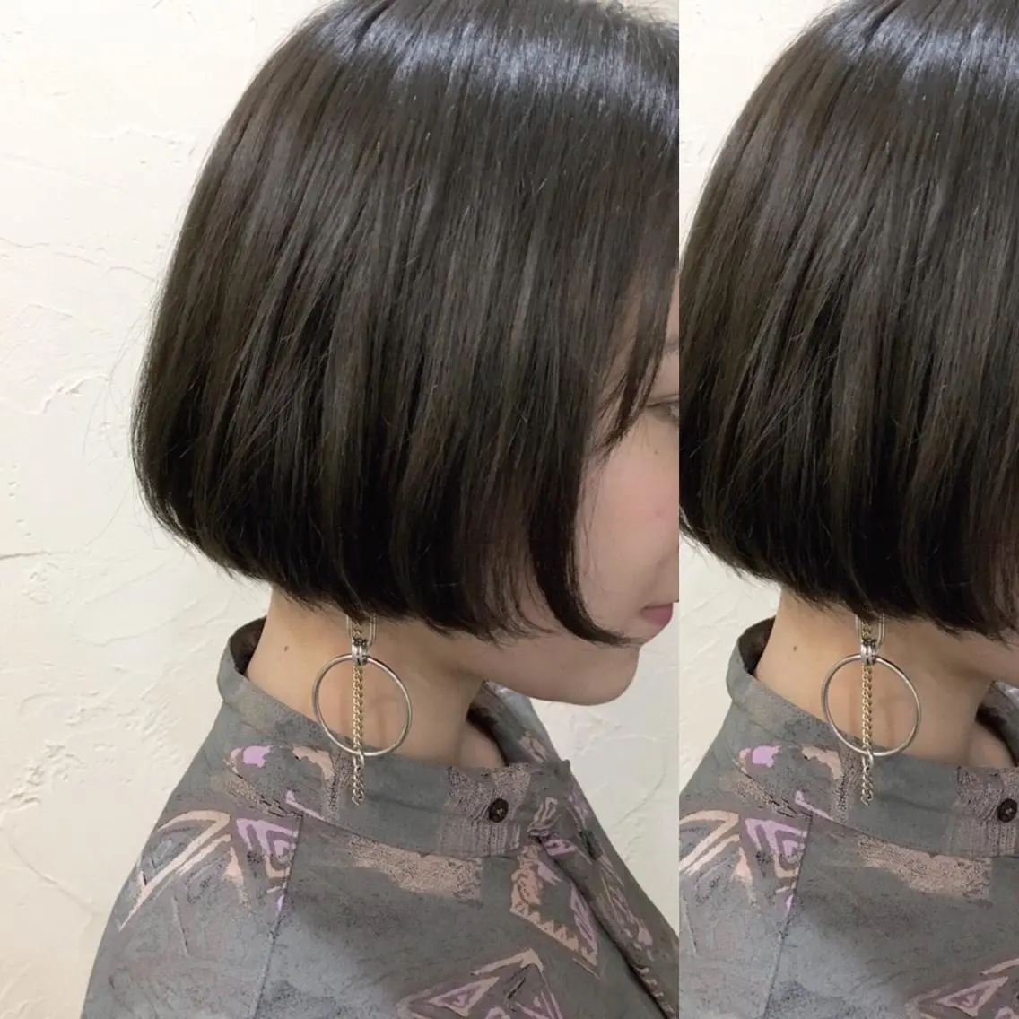 ショート カラー カット ヘアカラー トリートメント F. 梅田/ボブ/パーマのヘアスタイル