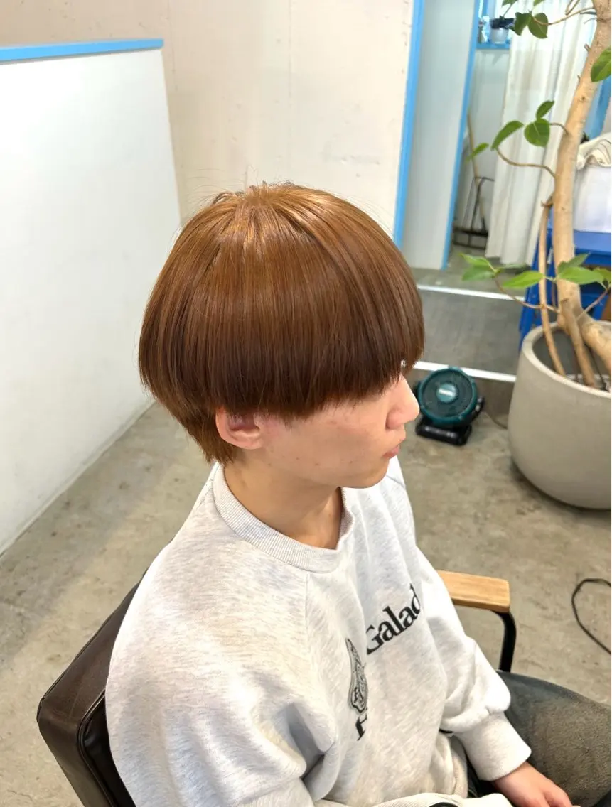 カラー メンズ ブラウンカラー ヘアカラー oasis ふうまのヘアスタイル