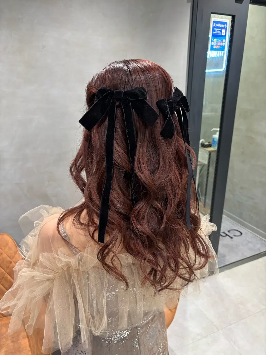 ヘアアレンジ ヘアセット 🤍艶モテカラー♡ ブラウン🤍Rimiのヘアスタイル