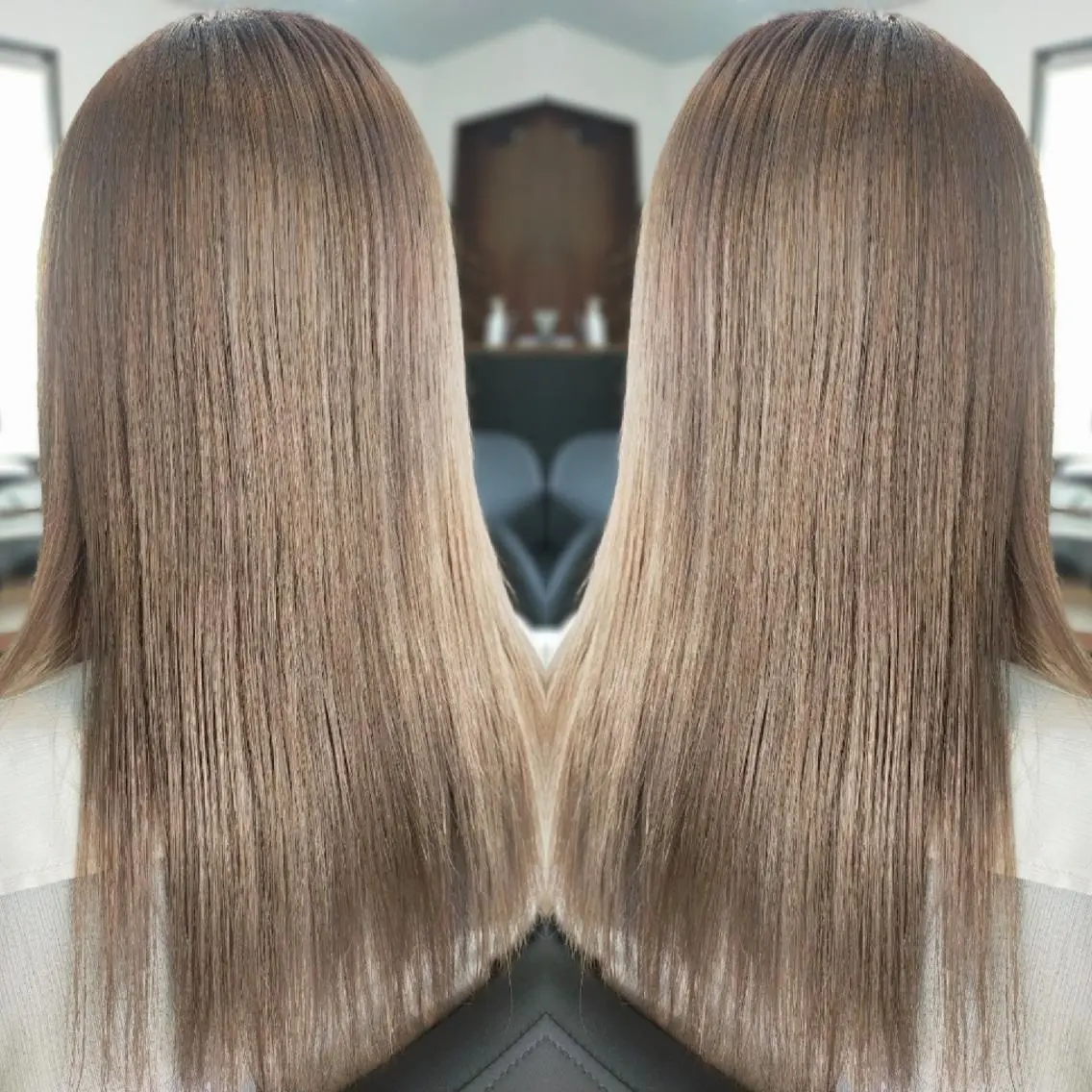 セミロング カット ヘアカラー NANAI HIROKIのヘアスタイル