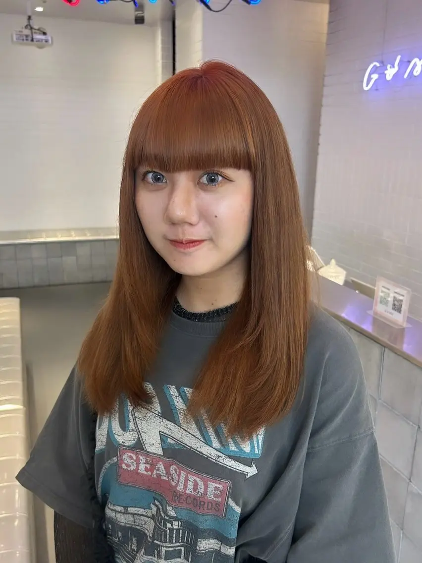 ミディアム ミディアムパーマ ボブ エクステ 外国人風カラー レイヤーカット ヘアカラー ヘアセット MiRI💜地毛級 エクステ✖似合わせ技のヘアスタイル