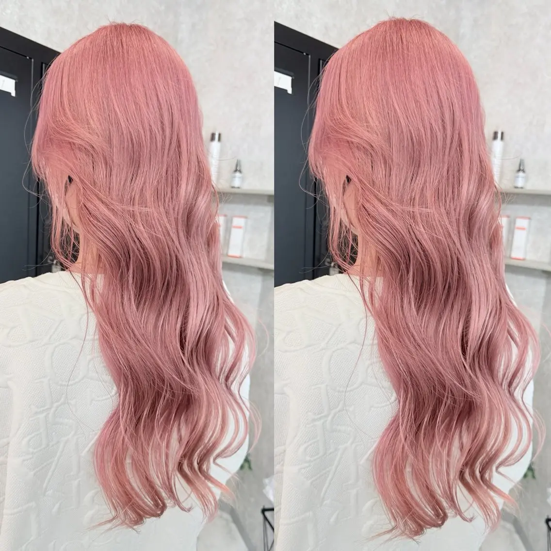 💜ダブルカラー(ブリーチ1回+オンカラー)+レディース整えカット(2センチ以内)+髪質改善トリートメント💜の写真