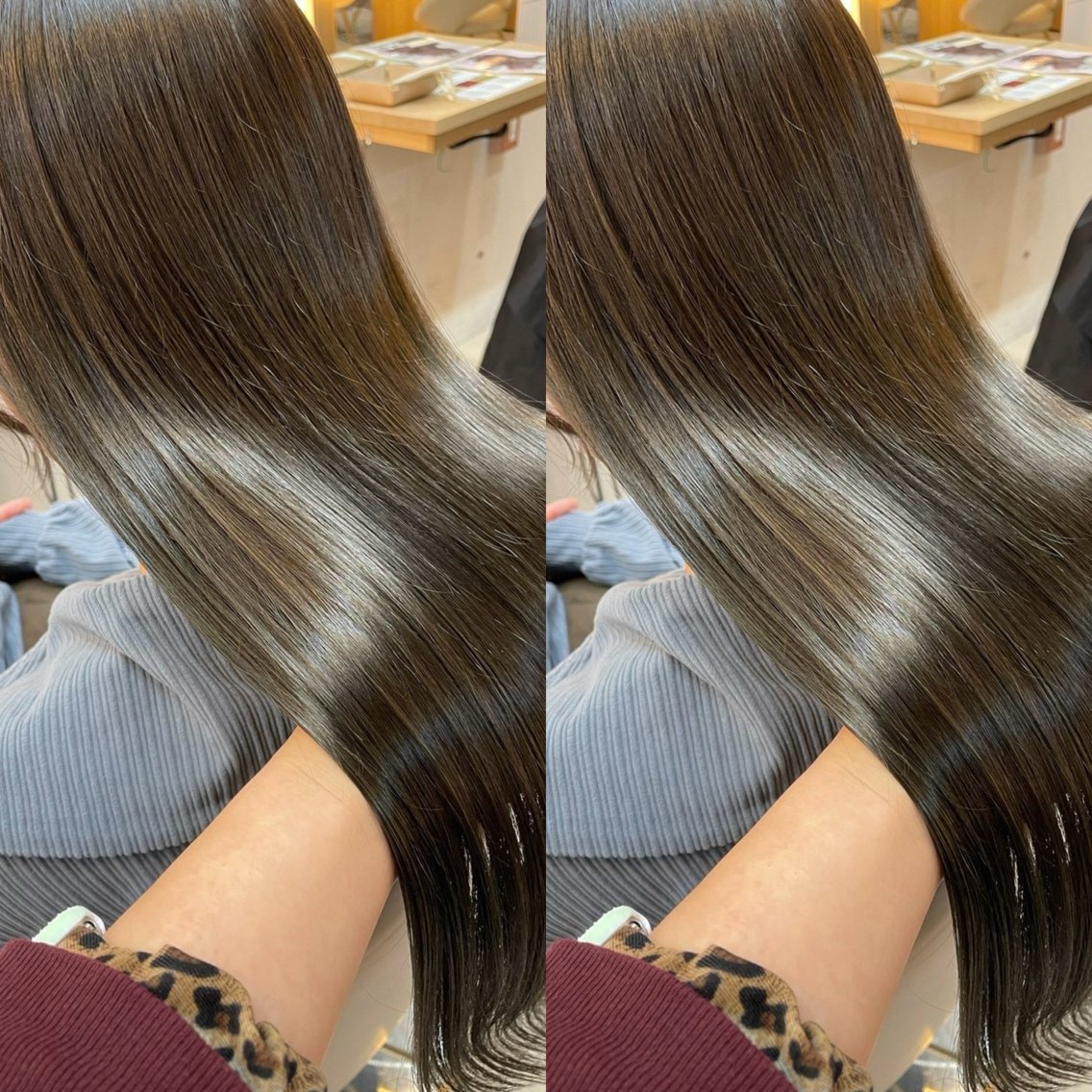 ロング カラー ベージュカラー 透明感カラー オリーブベージュ ロング カット ヘアカラー トリートメント モデル様募集中🍒 りおのヘアスタイル