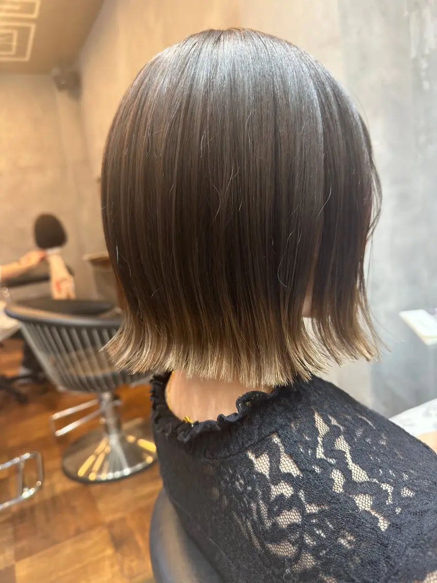 ショート カラー ボブ ヘアカラー トリートメント 廣瀬双葉 ボブ/ミディアムのヘアスタイル