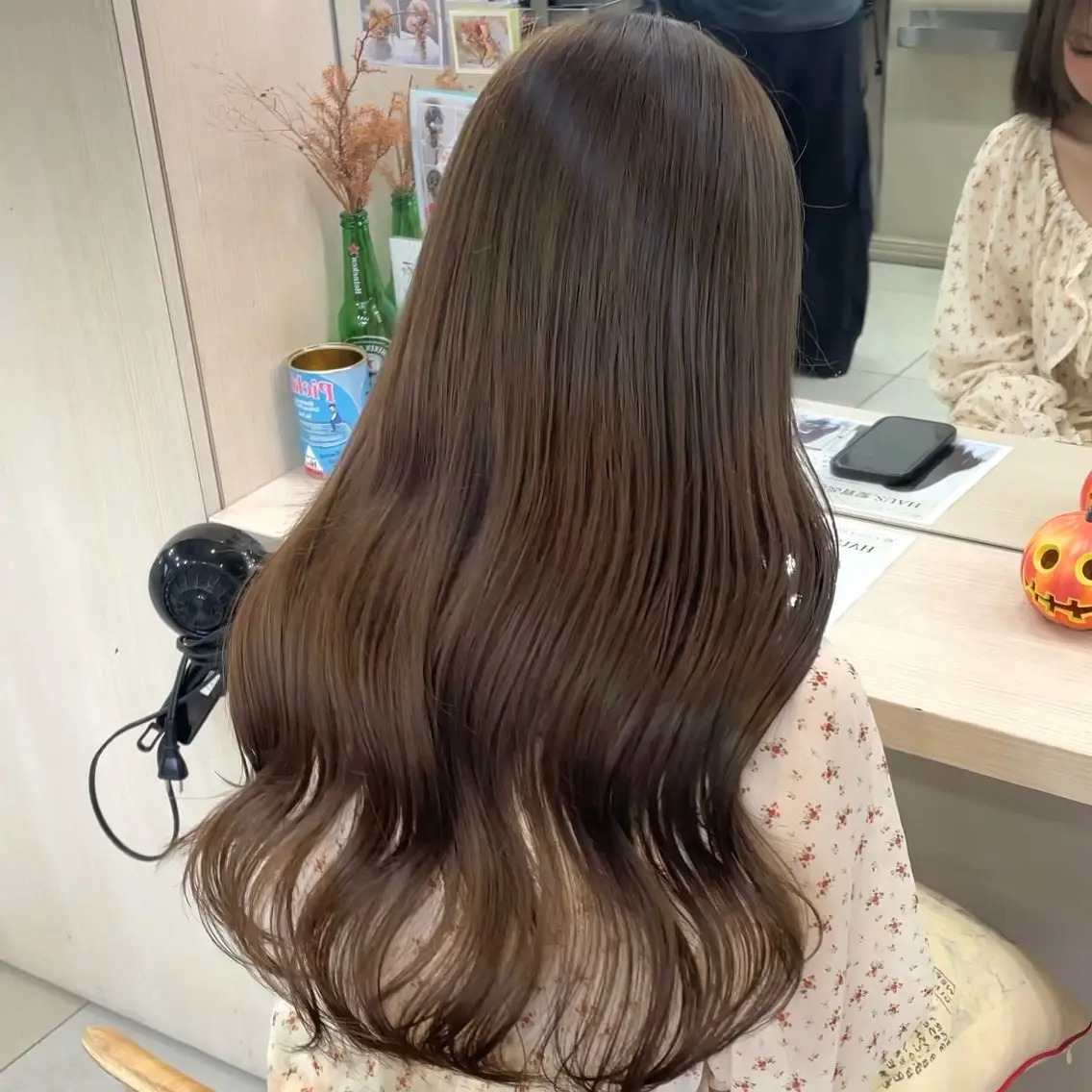 ロング カラー 透明感カラー ヘアカラー トリートメント 横浜パーマ🌐ボブ✨ 暖色カラーもえかのヘアスタイル
