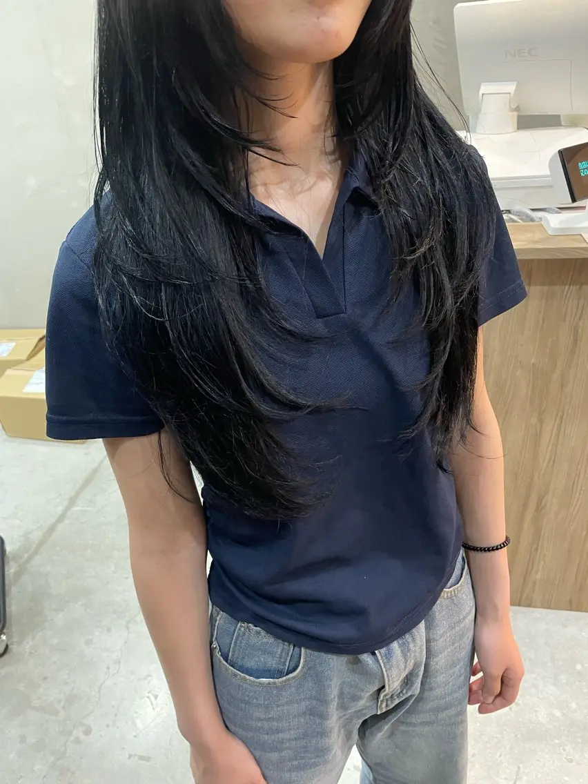 ロング ロングレイヤー レイヤーカット ロング la fith hinaのヘアスタイル