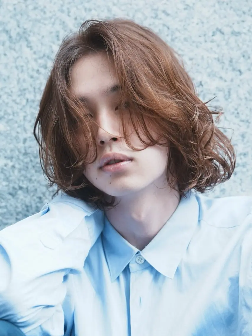 パーマ メンズ ボブ パーマ ✨ショートヘアカット 無料イノウエ✨のヘアスタイル