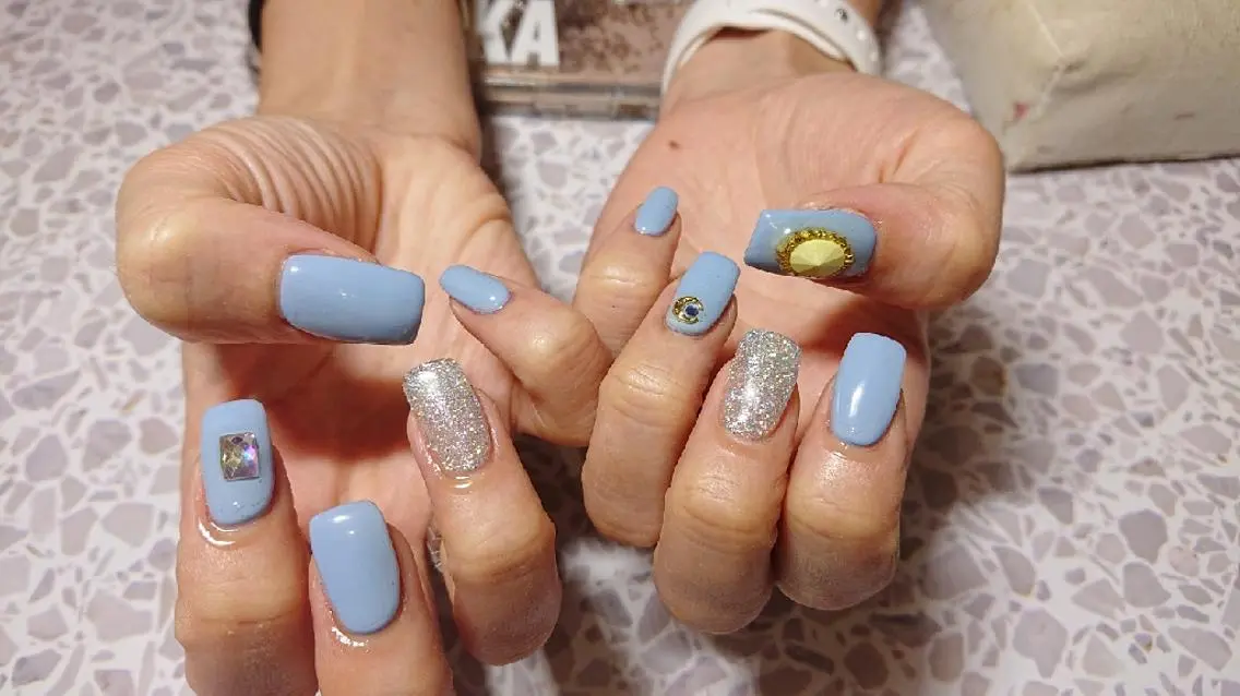 ネイル ブルー JEWEL nailのネイルデザイン
