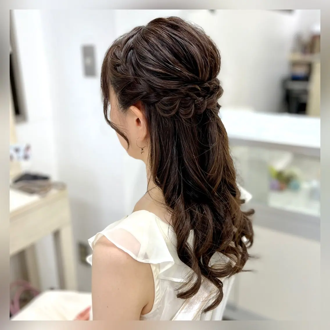 ヘアアレンジ ハーフアップ 似合わせヘアメイク 💐オダギリチアキのヘアスタイル