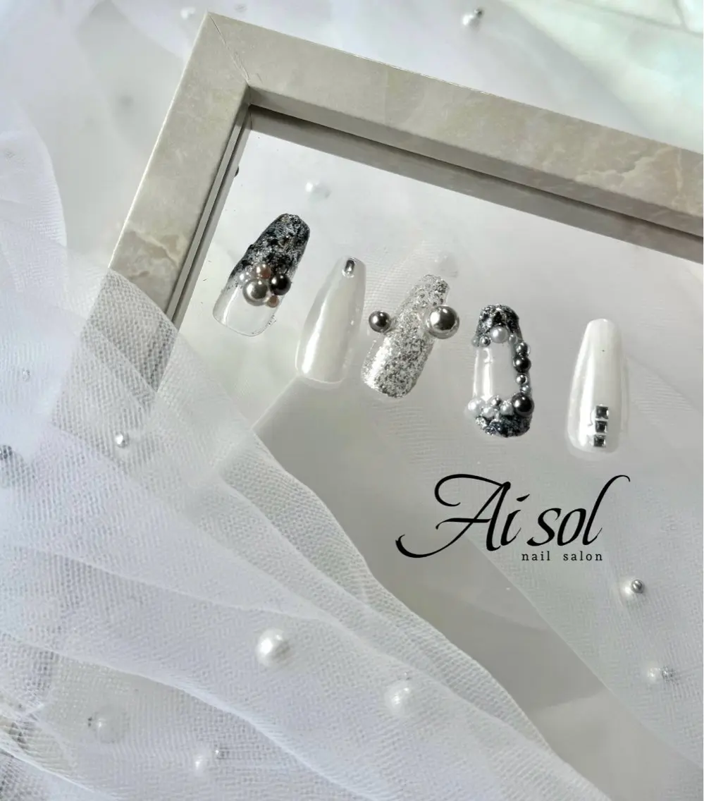 ネイル ツイードネイル Aisol nail salonのネイルデザイン