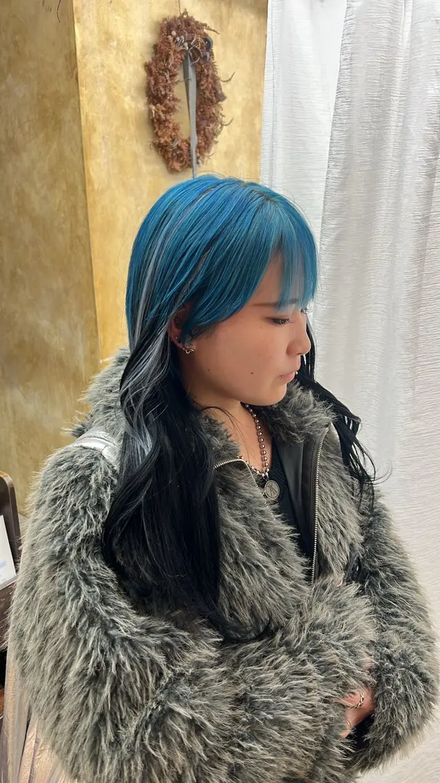 ロング エクステ ヘアカラー トリートメント ともざねゆか UniQ/岡山駅のヘアスタイル