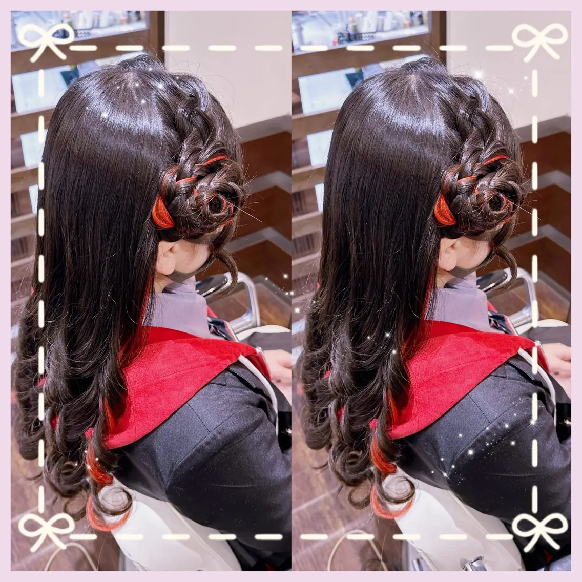 【イベント前に】🎀推しカラーエクステ(10本)&ヘアセット🎀の写真