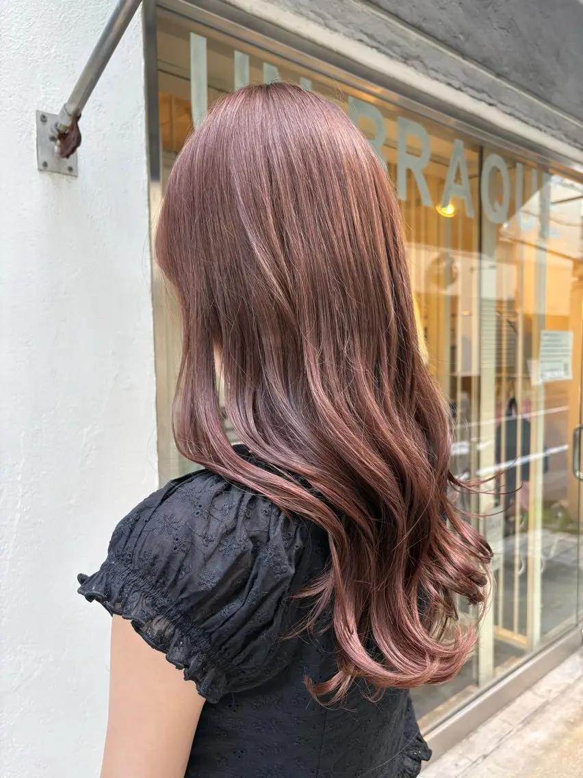 セミロング カラー カット ヘアカラー トリートメント なぎさ 🎀 / 透明感カラー/心斎橋のヘアスタイル